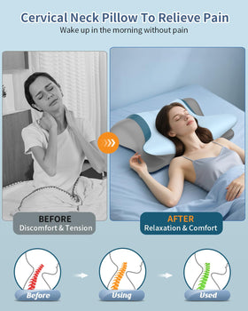 Beslovo neck pillow showcasing butterfly shape for even pressure distribution.