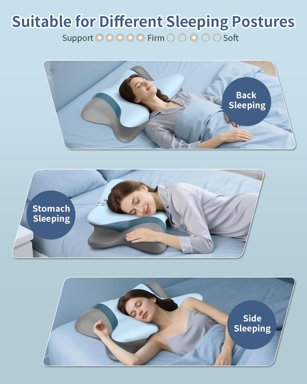 Beslovo removable pillowcase is machine washable for easy care.
