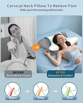Beslovo memory foam pillow cooling-cover provides breathable comfort all night.