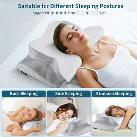 Bespillow armrest area supports comfortable arm positions during sleep.