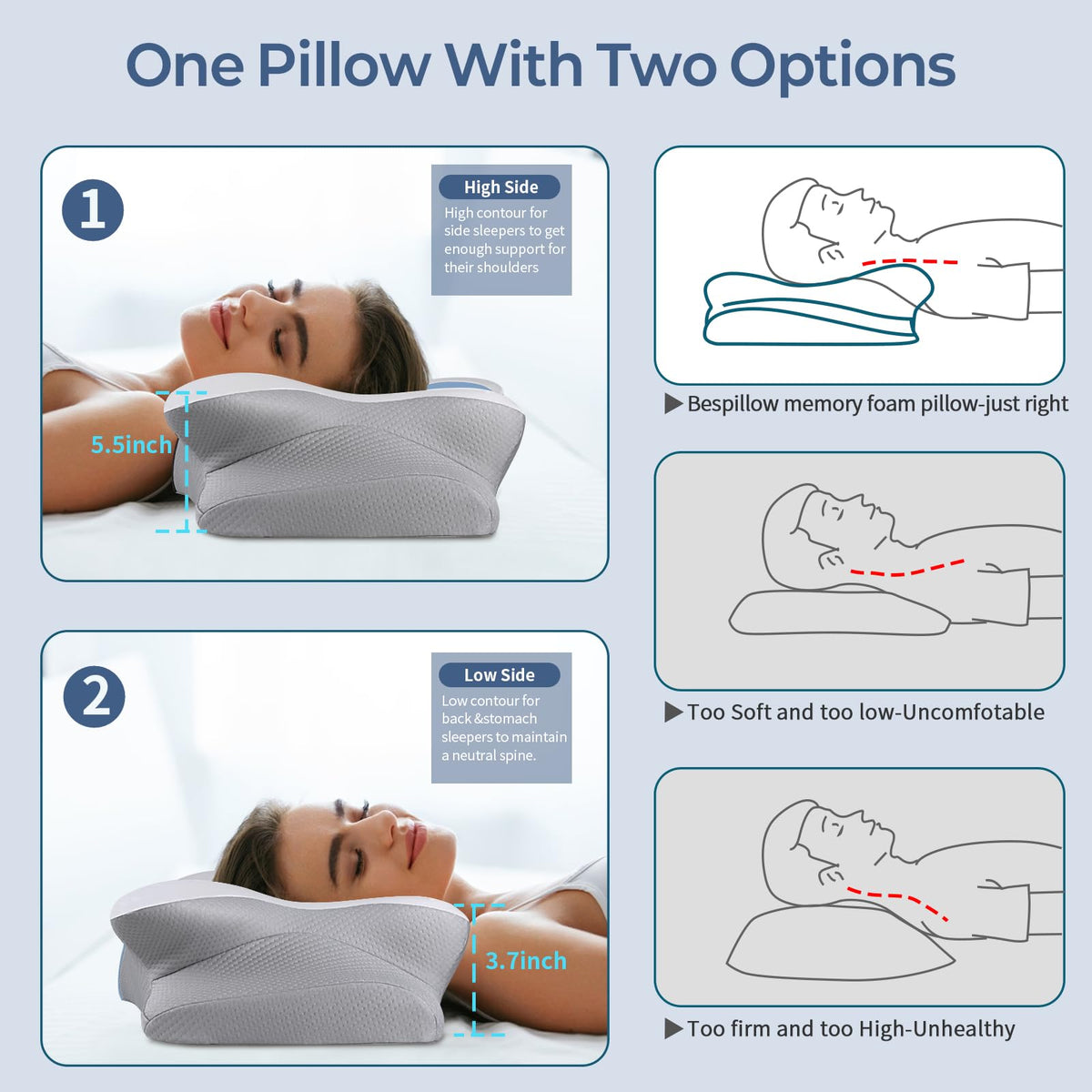 Bespillow butterfly neck pillow design reduces neck pressure