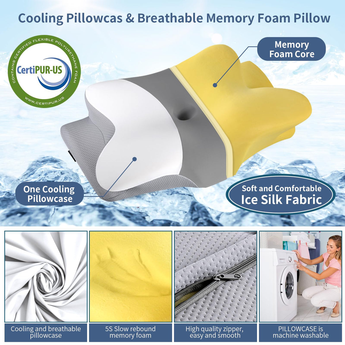 Bespillow cooling cover demonstrates breathable, washable fabric for cooler nights