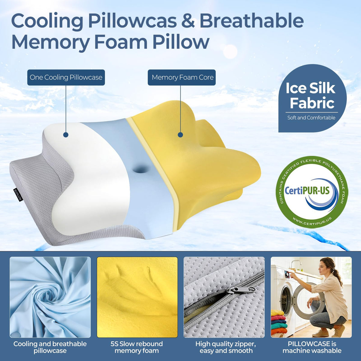 Bespillow dual-height cervical pillow adapts to sleeping position