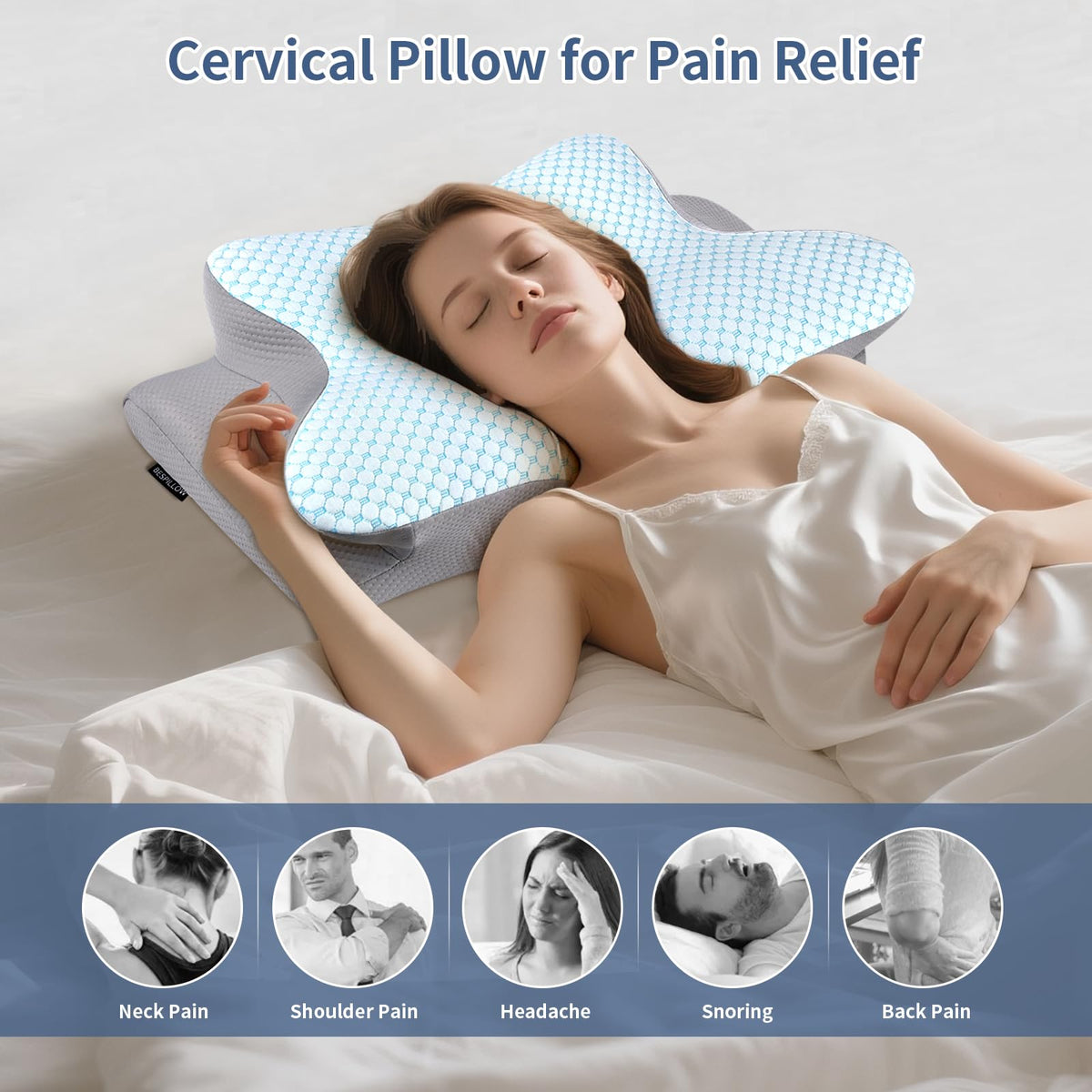 Bespillow ice silk cooling cover keeps you comfortable through the night.
