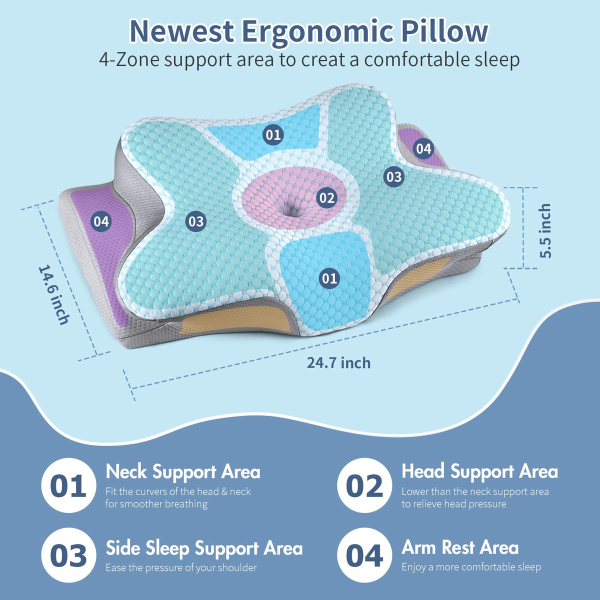 Bespillow ice silk cooling pillowcase reduces heat and wicks moisture.