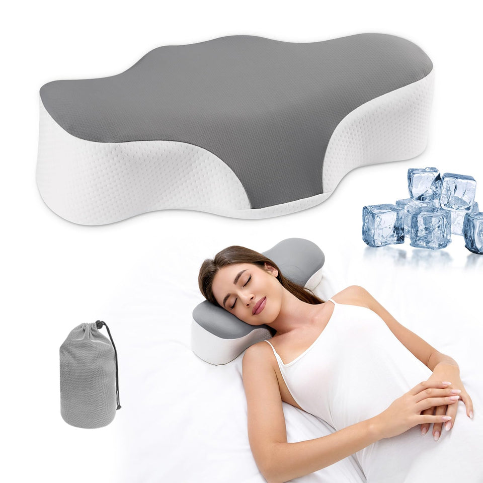 Bespilow camping pillow with ergonomic neck-support contour for comfortable sleep on the trail.