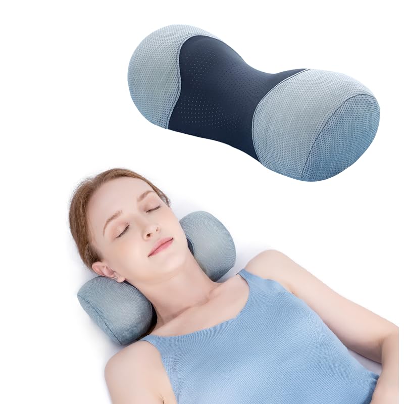 Bespilow cervical neck pillow shows targeted traction for neck alignment and comfort.