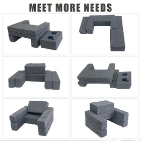 Bespilow versatile design works as bed, couch, or desk companion.