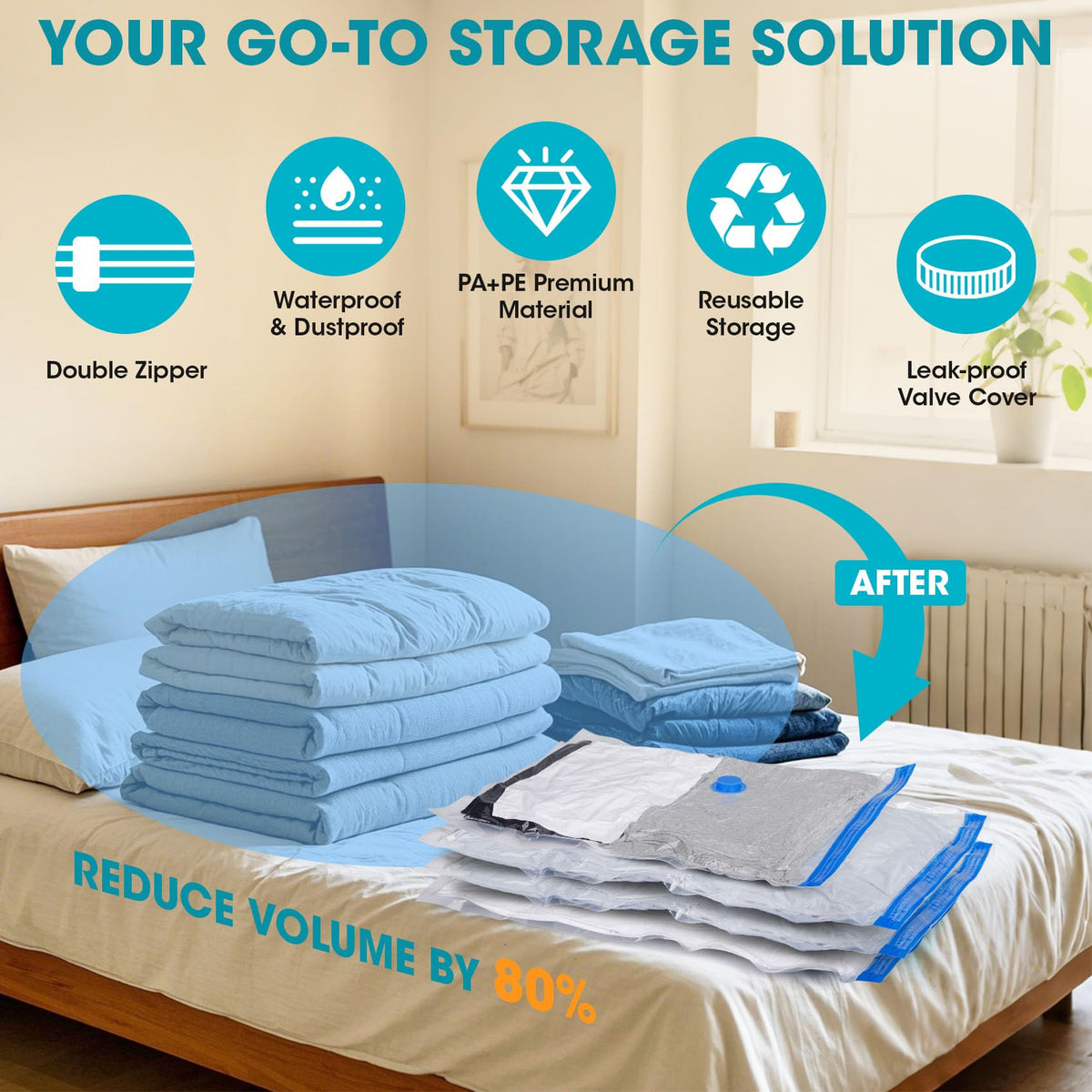 Besslly roll-up bag demonstrates compact, rollable storage for small spaces.