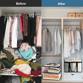 Besslly reinforced-handles ensure easier transport for large items like comforters