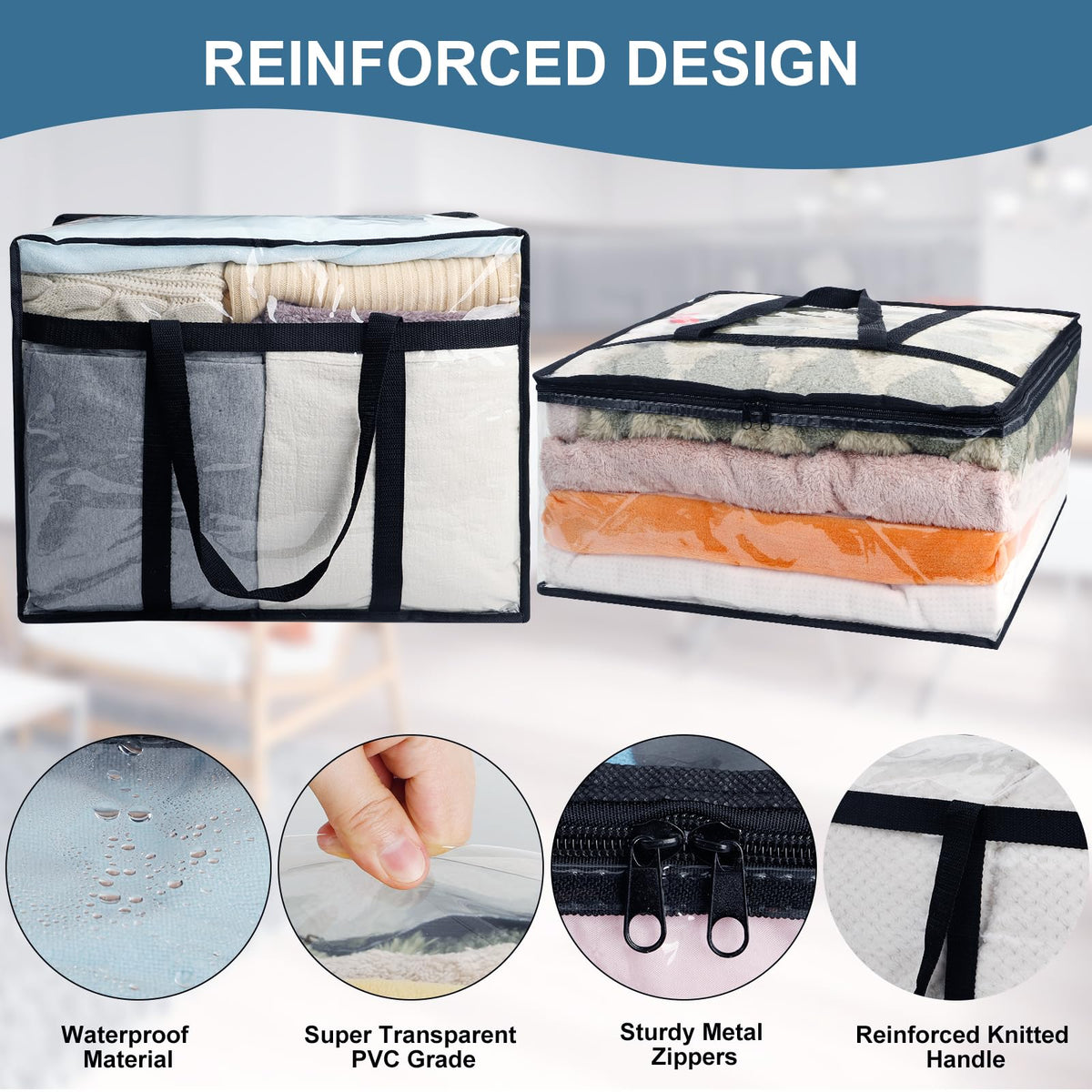 Besslly transparent design lets you identify items at a glance