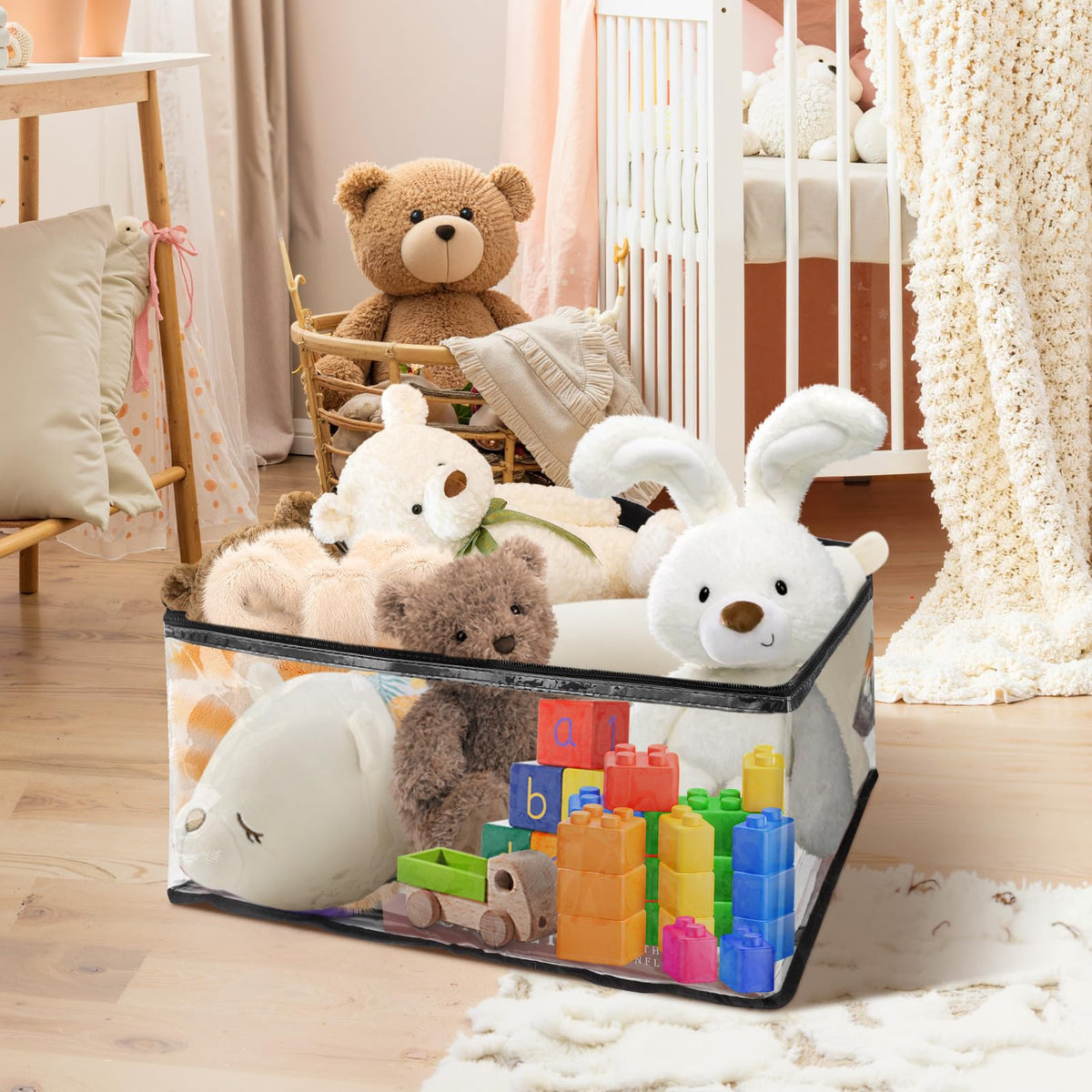 Besslly under-bed friendly bags fit neatly in tight spaces