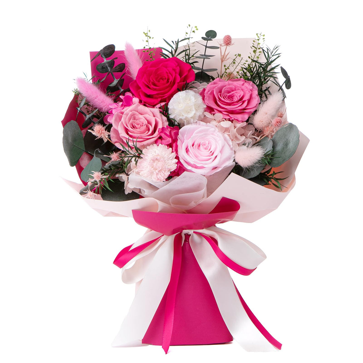 Bessol Forever Flowers preserved bouquet in gift box, lasting keepsake gift