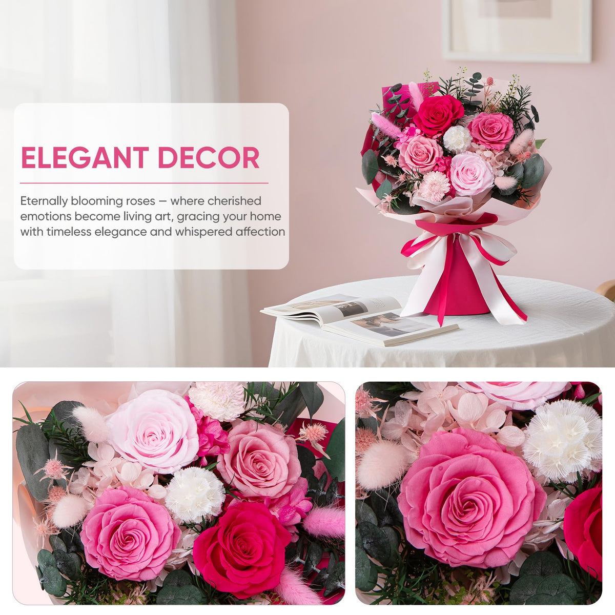 Bessol long-lasting roses brighten rooms for years