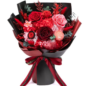 Bessol preserved rose bouquet in gift box, long-lasting keepsake