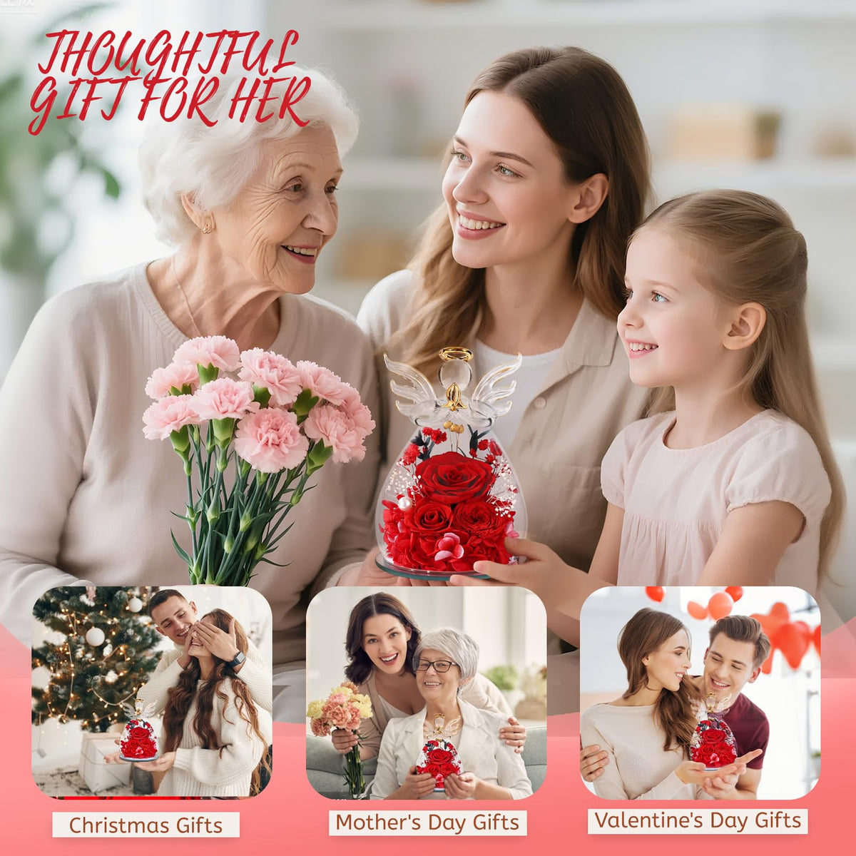 Bessol rose color options customize the gift to her style.