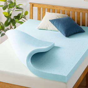 Best Price Mattress 4in vented topper demonstrates even support and cooling.