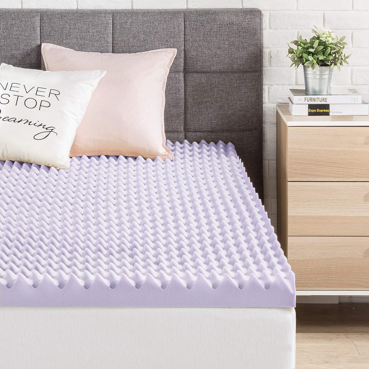 Best Price Mattress egg crate memory foam structure promotes airflow and even support.