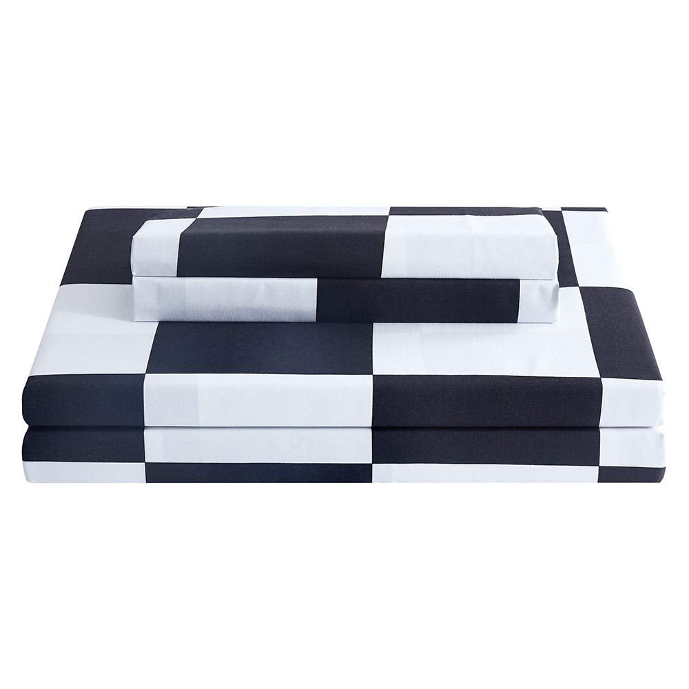 Best Season bed sheet set 4pc fitted sheet 54in x 75in with deep pocket fits up to 16 inches