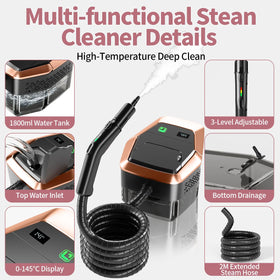 Bestbuy8 steam cleaner three-level handle for comfortable use.
