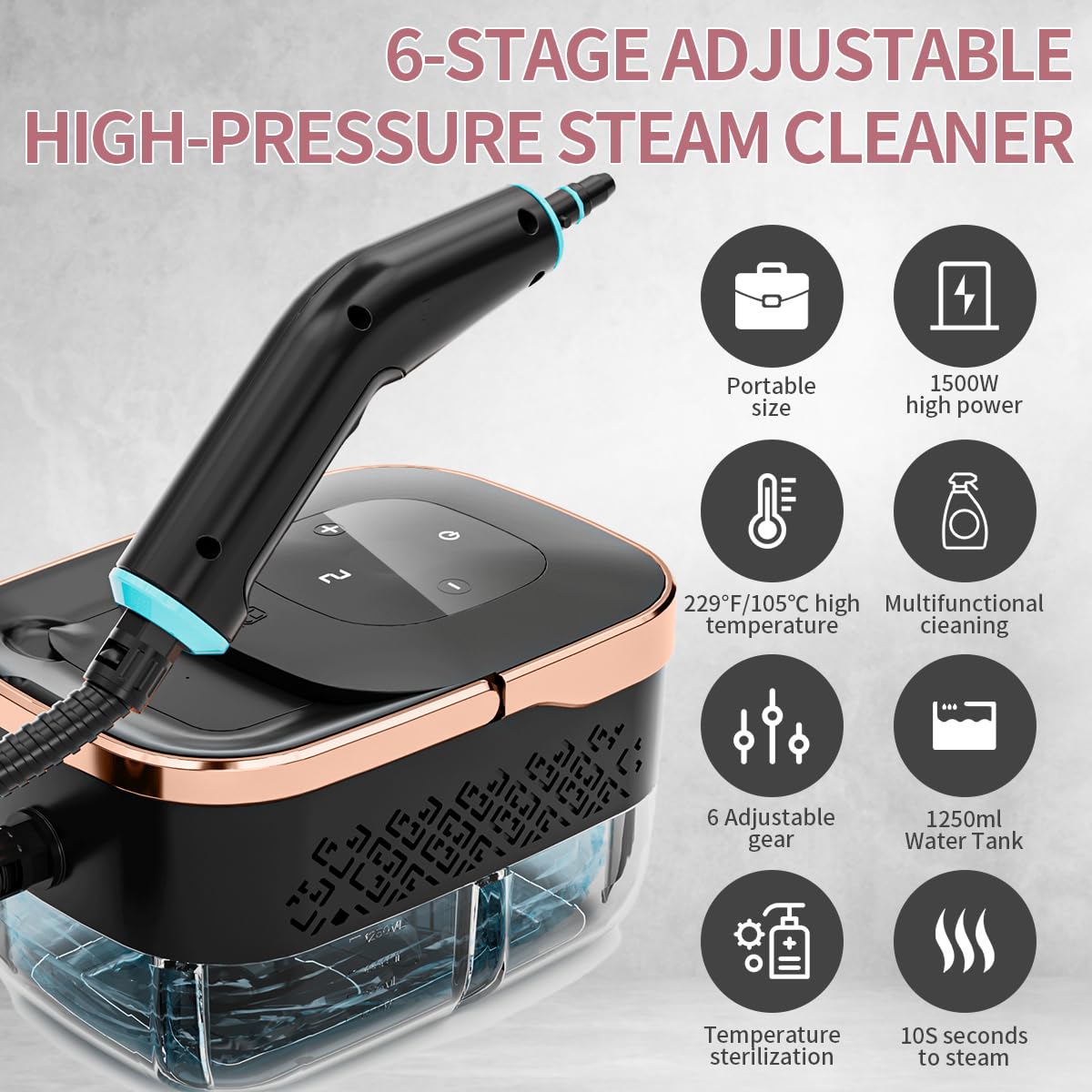 Bestbuy8 steam cleaner heats up in 15 seconds for quick touch-ups.