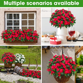 Besteek 5-pack outdoor flowers bundle with 15.74 inch length.