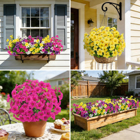 Besteek petunia petals mimic real blooms for year-round decor.