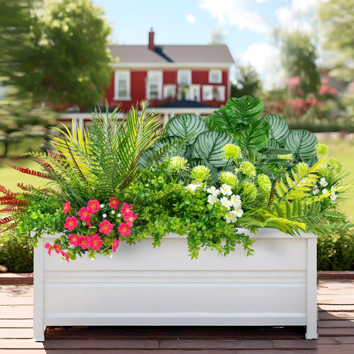 Besteek garden borders artificial plants create dense evergreen accents