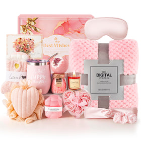 BestFlower Mother's Day gift basket with a cozy bathrobe for pampering