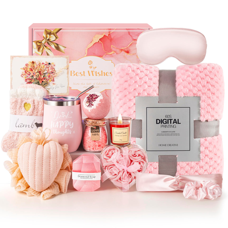 BestFlower Mother's Day gift basket with a cozy bathrobe for pampering