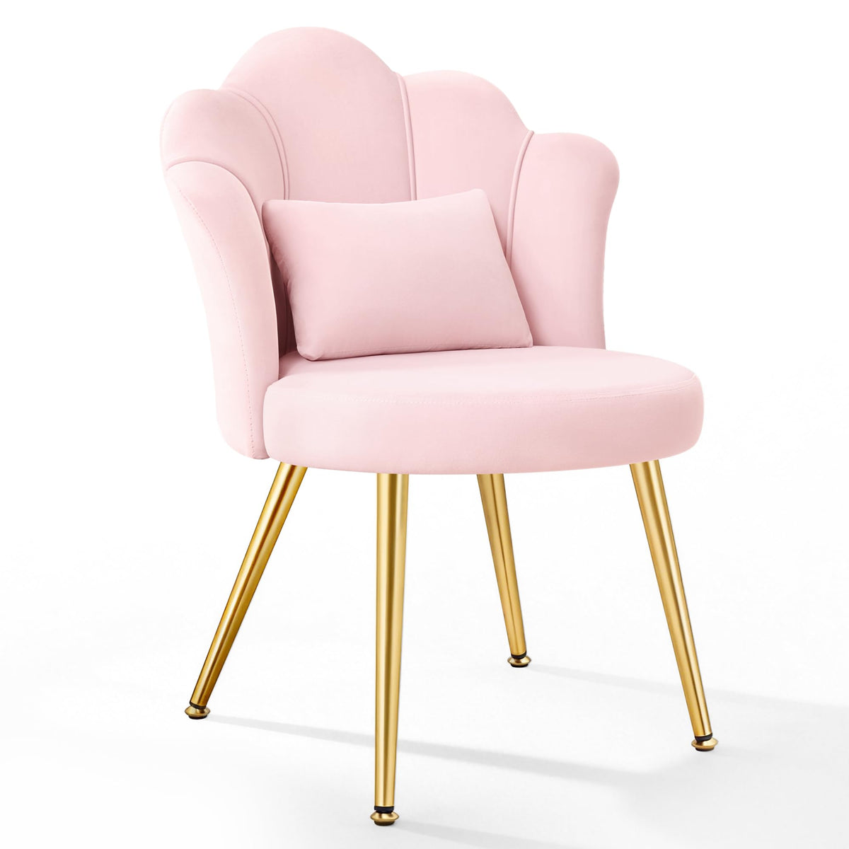 BestGlory Petal Vanity Chair backrest supports posture during long makeup sessions