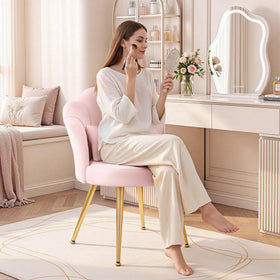 BestGlory Petal Vanity Chair lumbar pillow adds chic comfort for daily routines