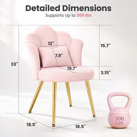 BestGlory Soft Velvet makeup chair delivers plush cushioning and a luxurious touch