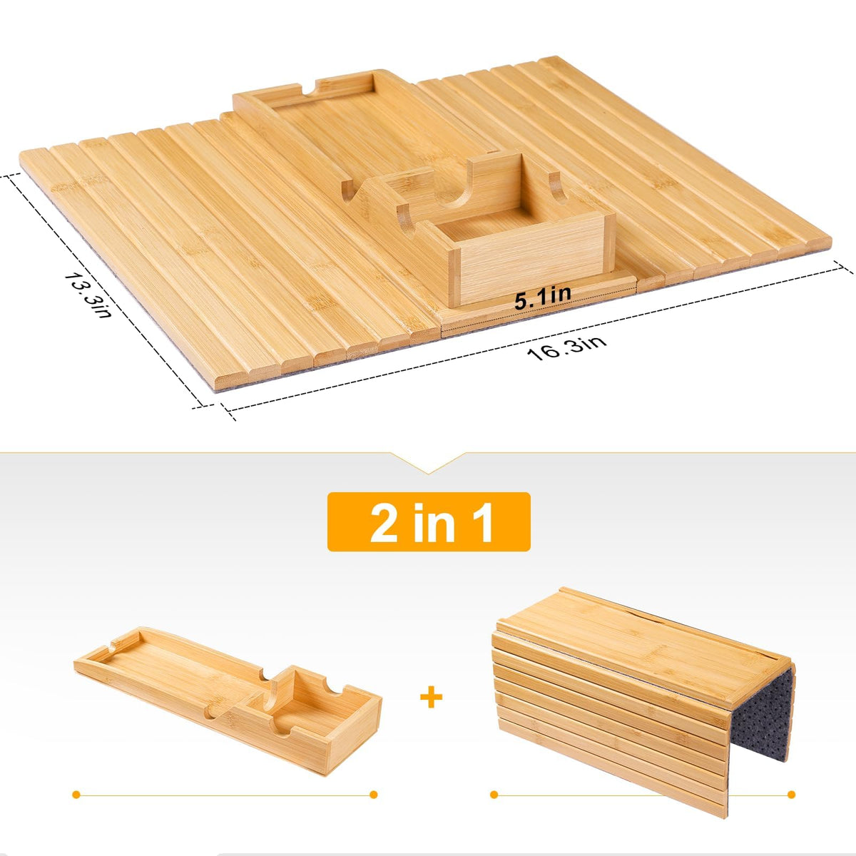 Bestjing couch snack tray enhances living room organization.