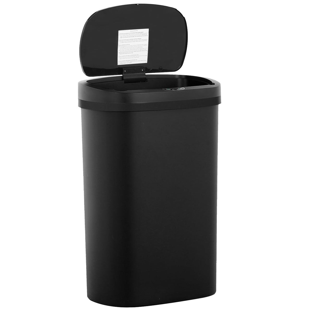 BestOffice 13-gallon trash can with lid demonstrates a clean, accessible waste solution.