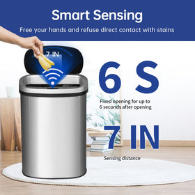 BestOffice automatic touchless trash bin sensor opening enables hands-free convenience.