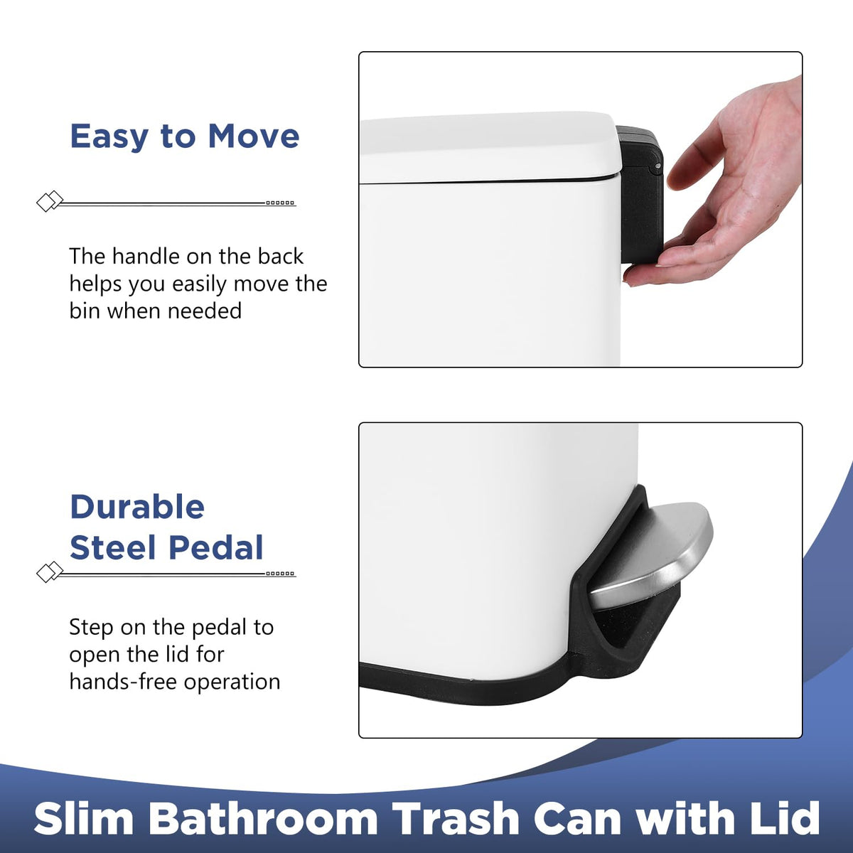 BestOffice compact trash bin suitable for office corners.
