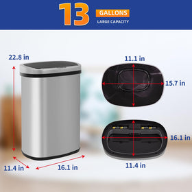 BestOffice fits standard 13-gallon bags for everyday waste.