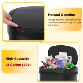 BestOffice oval-design trash can adds modern style to any room.