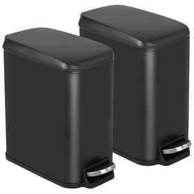 BestOffice slim trash can with lid 1.3 gal, ideal for compact spaces.