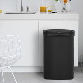 BestOffice trash can demonstrating motion sensor lid opening for quick access.