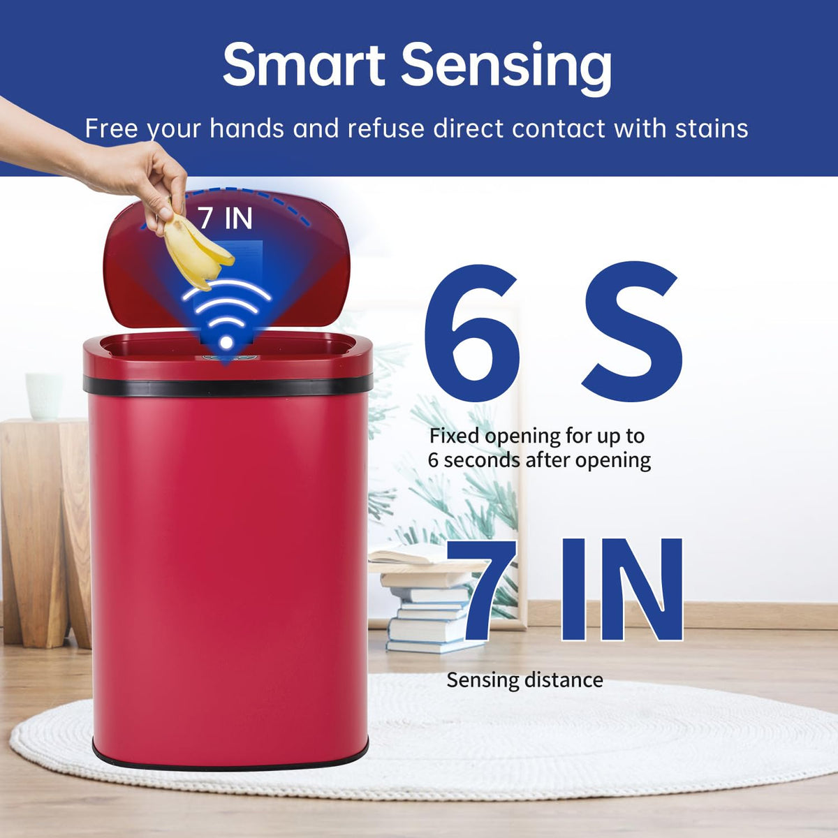 BestOffice red lid auto-close ensures quiet operation.