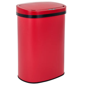 BestOffice red sensor trash can opens hands-free for a clean kitchen.