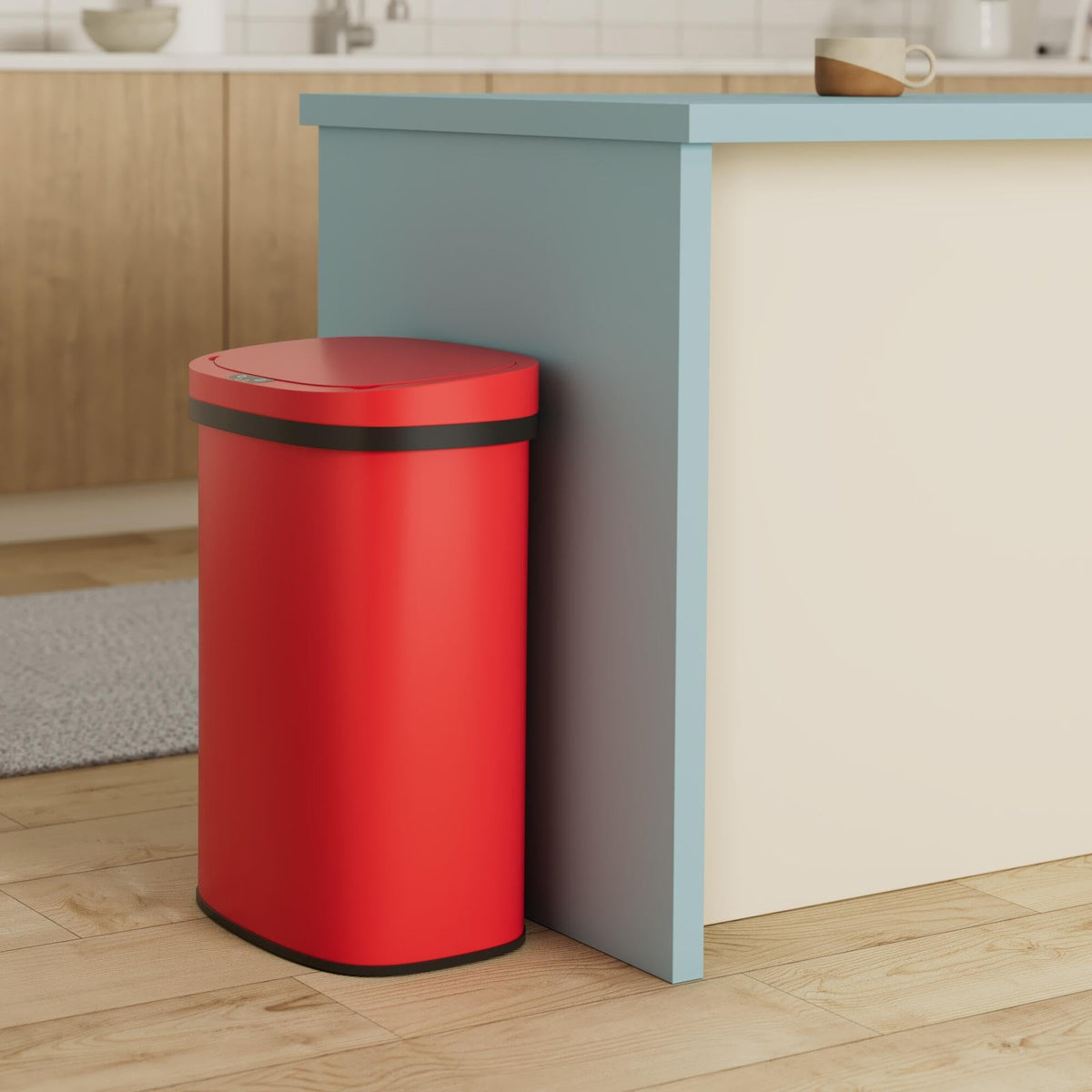 BestOffice red stainless-steel finish adds a modern look and easy cleaning.