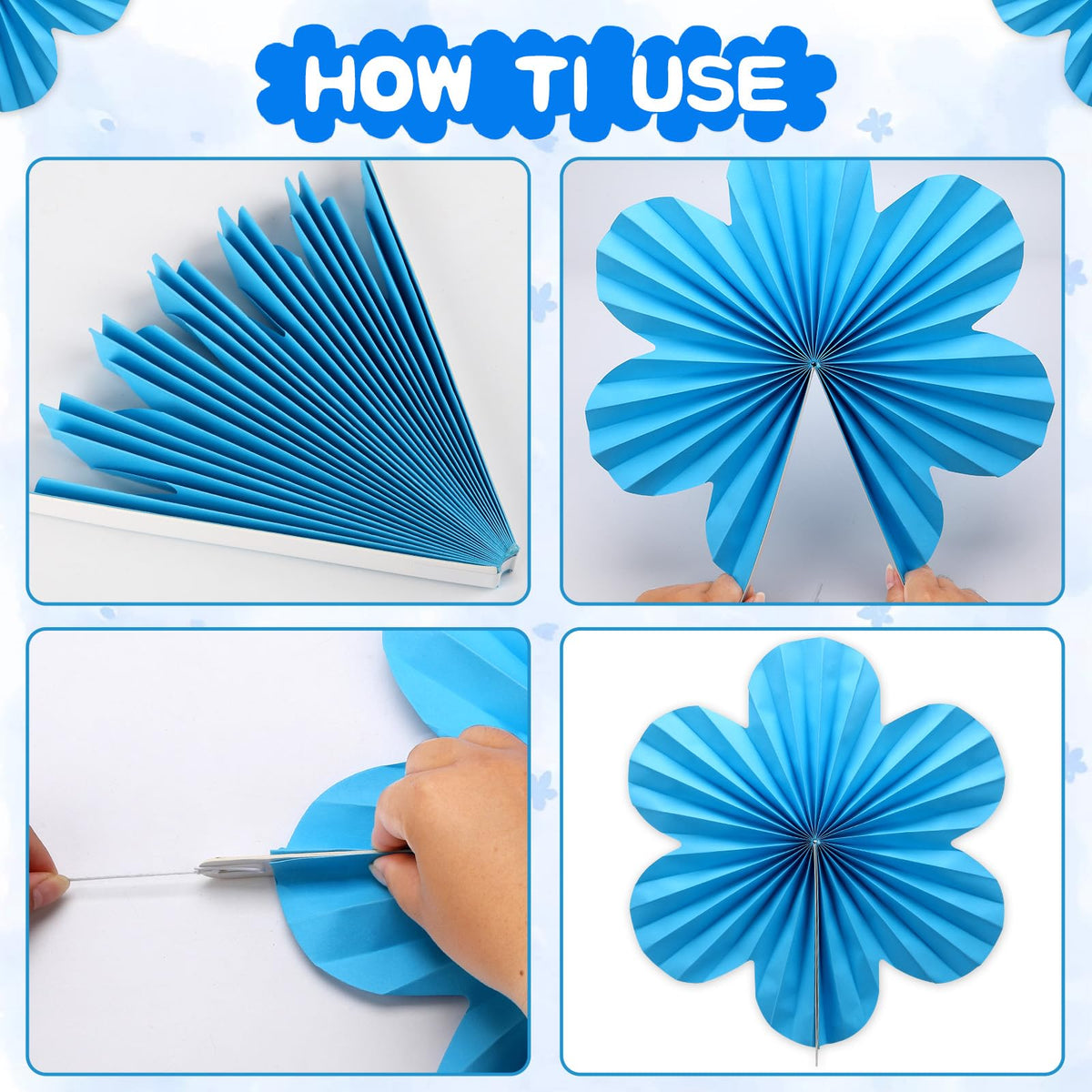 BestoFun 8-inch bright color fans add bold accents to a backdrop.