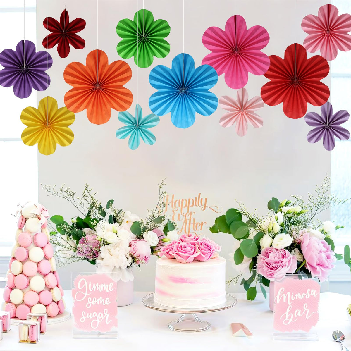 BestoFun wall-hanging paper fans enhance room decor with layered depth.