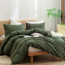 BESTOUCH duvet cover features eight interior ties for secure fit