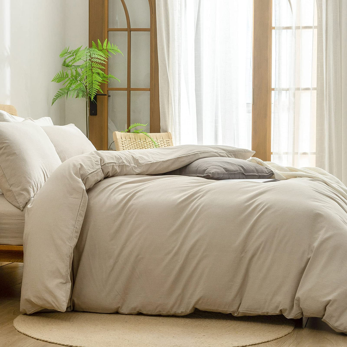 Bestouch duvet cover set in bed scene showing drape and calm mood