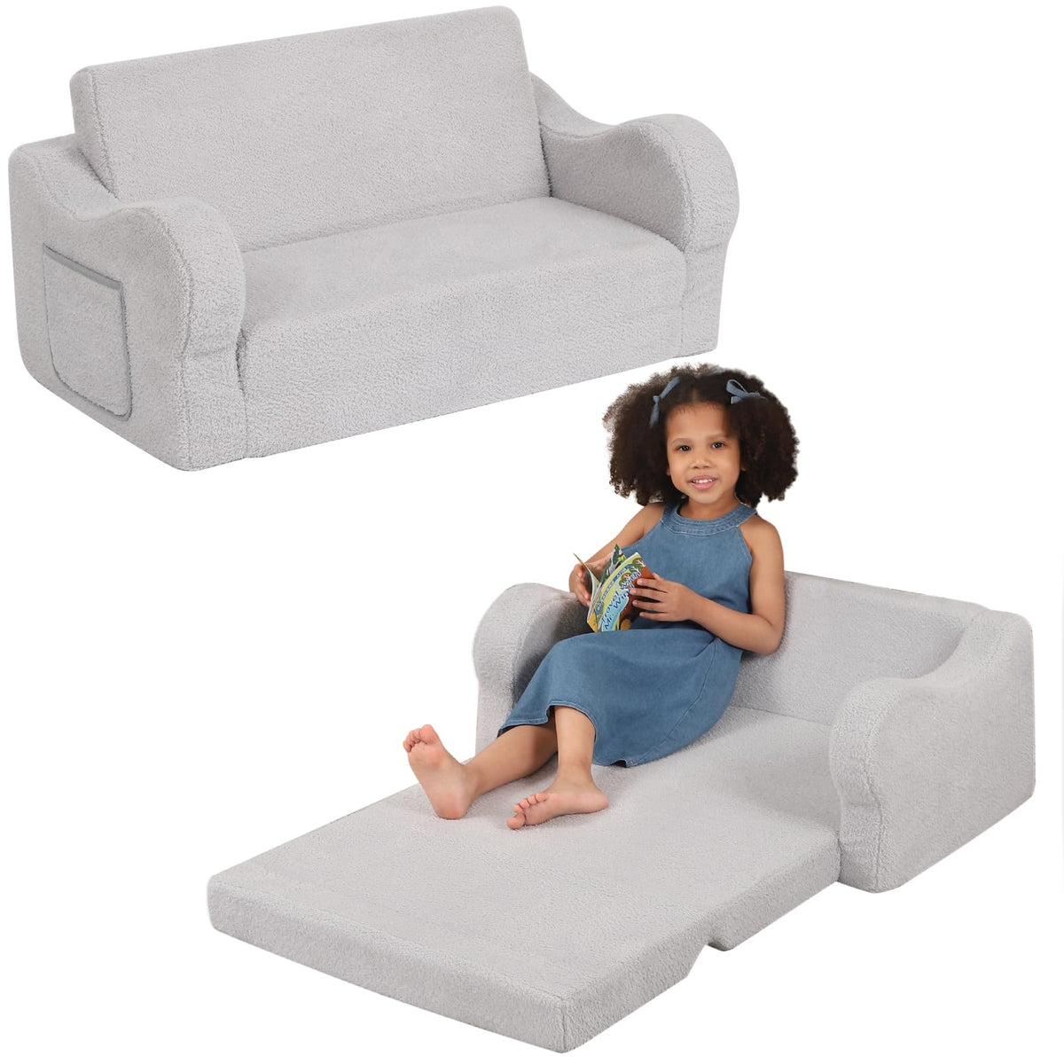 BestRoyal extra wide toddler chair in grey offers roomy seating for growing kids