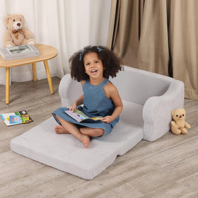 BestRoyal lightweight toddler lounger grey is easy for kids to move between rooms
